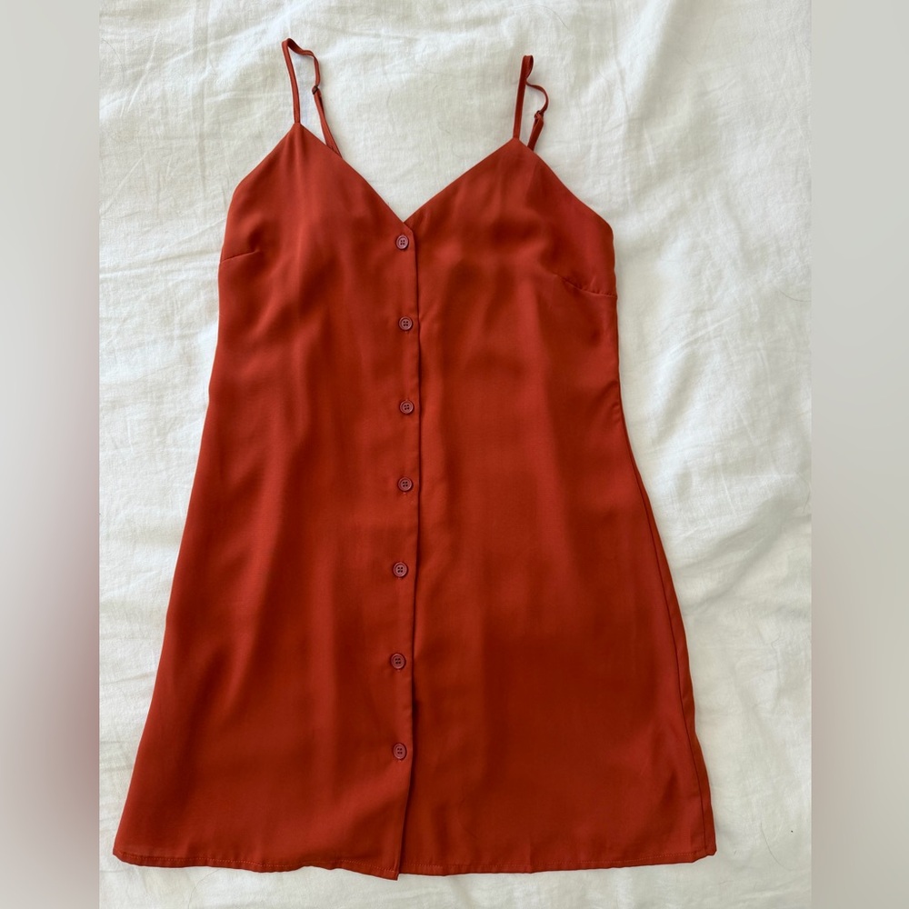Forever 21 Rust Orange Slip Dress